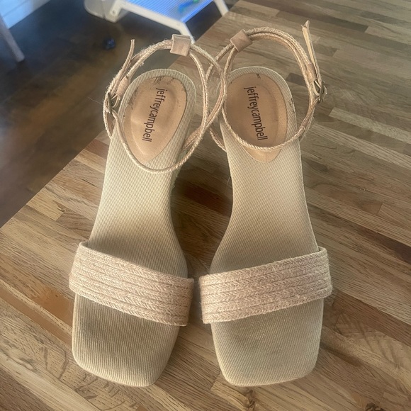 Jeffrey Campbell Raffia Wedge Sandals - “Sailboat” / 9m - Picture 5 of 13